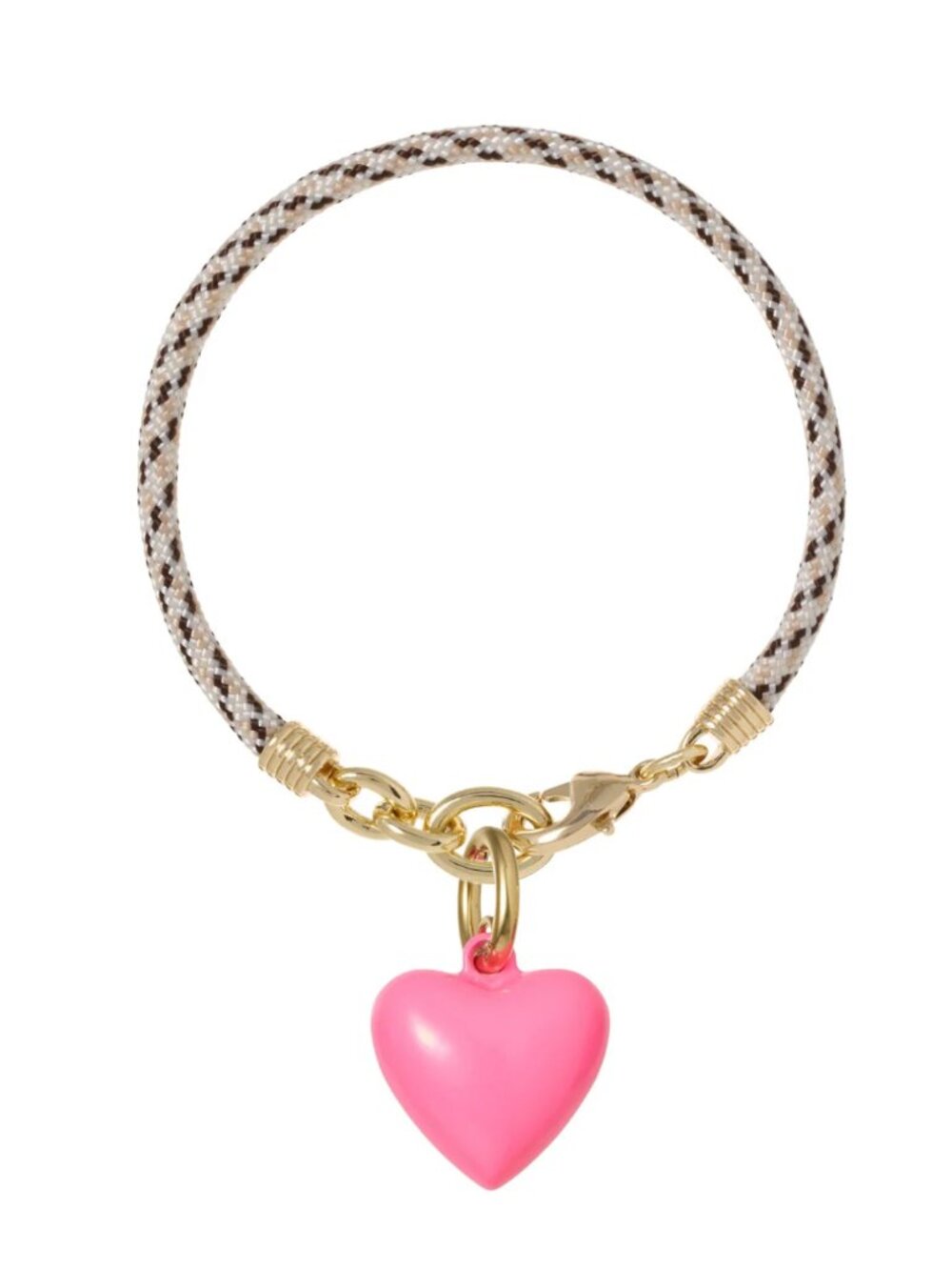 Roxanne Assoulin The Happy Cord Charm Bracelet Sesame/Fuschia